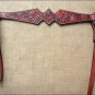 S7 HILASON WESTERN HAND TOOL LEATHER HORSE BREAST COLLAR MAHOGANY w/ BLACK INLAY