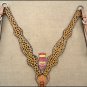 HILASON WESTERN LEATHER BRIDLE HEADSTALL BREAST COLLAR CHEETAH LEOPARD PRINT