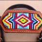 HILASON WESTERN LEATHER BRIDLE HEADSTALL MAHOGANY BEADED INLAY HAIR TASSEL