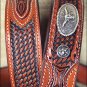 42x1 1/2" 3D TAN MENS WESTERN FASHION LEATHER BELT REMOVABLE BUCKLE W/ CONCHO