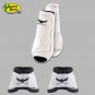 LARGE WHITE RELENTLESS TREVOR BRAZILE HORSE 2 FRONT LEG SPORT 2 BELL BOOT SET