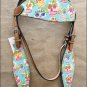 T61 WESTERN LEATHER HORSE HEADSTALL BRIDLE BREAST COLLAR SET FUN PRINT