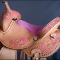 BH135-F HILASON WESTERN LEATHER BARREL RACING TRAIL PLEASURE RIDING SADDLE 16"