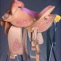 BH135-F HILASON WESTERN LEATHER BARREL RACING TRAIL PLEASURE RIDING SADDLE 16"