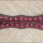 NEW HILASON WESTERN LEATHER HORSE BREAST COLLAR MAHOGANY w/ RED RHINESTONES