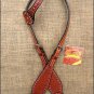 S02M HILASON WESTERN LEATHER HORSE ONE EAR BRIDLE HEADSTALL MAHOGANY RHINESTONES
