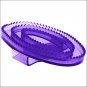 HORZE WESTERN TACK FLEXIBLE RUBBER HORSE TRANSPARENT CURRY COMB SMALL PURPLE