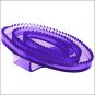 HORZE WESTERN TACK FLEXIBLE RUBBER HORSE TRANSPARENT CURRY COMB SMALL PURPLE