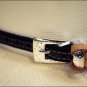 JUSTIN BRANDS BLACK FLORAL EMBOSSED AND STUDDED COWBOY HATBAND