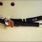 JUSTIN BRANDS BLACK FLORAL EMBOSSED AND STUDDED COWBOY HATBAND