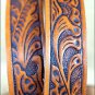0189B 22 x 1 INCH JUSTIN TAN WESTERN EMBOSSED COWHIDE LEATHER CHILD BELT