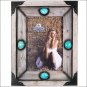 5X7 RIVERS EDGE HOME D&Atilde;�COR WESTERN WOOD TURQUOISE PHOTO FRAME