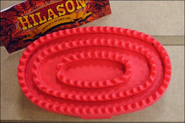 HILASON HORSE TACK SOFT RUBBER JUNIOR CURRY COMB RED