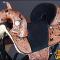 TW105MBK1-17" HILASON TREELESS WESTERN TRAIL BARREL RACING LEATHER HORSE SADDLE