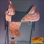 TW105MBK1-17" HILASON TREELESS WESTERN TRAIL BARREL RACING LEATHER HORSE SADDLE