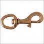3/4" x 3-1/8" HILASON SOLID BRASS BOLT SNAP HORSE WESTERN TACK