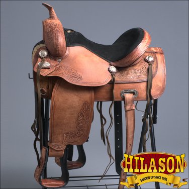 TO107RO-F HILASON TREELESS WESTERN LEATHER TRAIL PLEASURE HORSE RIDING SADDLE 17