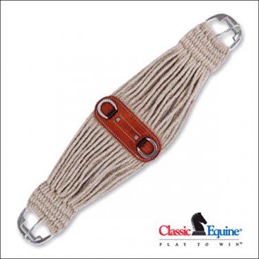 26 INCH CLASSIC EQUINE COLT CINCH GIRTH HORSE NATURAL MOHAIR ROLLER BUCKLE HORSE