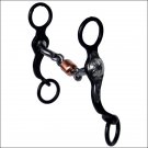 METALAB SANTA FE WILD FLOWER DOG BONE CURB HORSE BIT CLASSIC ANTIQUE FINISH