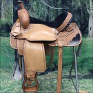 BH087-F HILASON WESTERN LEATHER BARREL RACING TRAIL PLEASURE RIDING SADDLE 15"