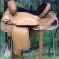 BH087-F HILASON WESTERN LEATHER BARREL RACING TRAIL PLEASURE RIDING SADDLE 15"