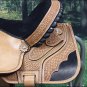 BH087-F HILASON WESTERN LEATHER BARREL RACING TRAIL PLEASURE RIDING SADDLE 15"