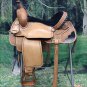 BH087-F HILASON WESTERN LEATHER BARREL RACING TRAIL PLEASURE RIDING SADDLE 15"