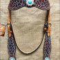 HILASON WESTERN LEATHER HORSE HEADSTALL BRIDLE GIRAFFE TURQUOISE CONCHO