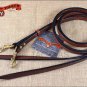 CIRCLE Y GOLDEN HARNESS TACK HORSE SPLIT REIN WITH BRASS SNAP