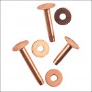 WL-77-3020 WEAVER LEATHER ASSORTED COPPER RIVETS AND BURRS HORSE TACK QTY 12