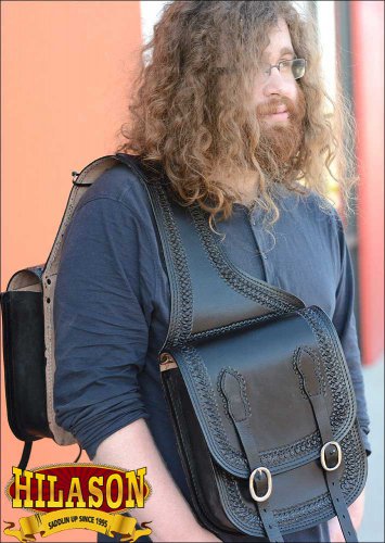BG107BKSHL-F HILASON WESTERN LEATHER SADDLE SHOULDER BAG