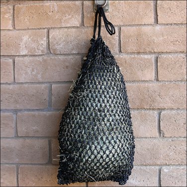 28" x 13" PROFESSIONAL CHOICE HORSE FEEDING HAY NET SLOW FEEDER 39" ROPE BLACK
