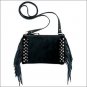 AW712 AMERICAN WEST BLACK LEATHER LADIES CROSS BODY POUCH SHOULDER HANDBAG PURSE