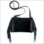 AW712 AMERICAN WEST BLACK LEATHER LADIES CROSS BODY POUCH SHOULDER HANDBAG PURSE