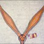HILASON WESTERN LEATHER HORSE BREAST COLLAR TAN W/ STUDS