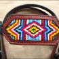 HILASON WESTERN LEATHER HEADSTALL BREAST COLLAR BEADED INLAY HORSE HAIR MAHOGANY