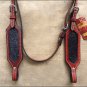 HILASON WESTERN LEATHER HEADSTALL BREAST COLLAR BEADED INLAY HORSE HAIR MAHOGANY