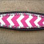 HILASON WESTERN LEATHER BREAST COLLAR HAND PAINT PINK WHITE