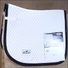 WHITE PROFESSIONAL CHOICE HORSE CRYSTEL BORDER QUILTED DRESSAGE SADDLE PAD