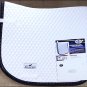 WHITE PROFESSIONAL CHOICE HORSE CRYSTEL BORDER QUILTED DRESSAGE SADDLE PAD