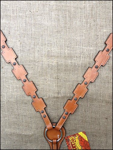 HILASON WESTERN LEATHER LIGHT OIL HORSE  BREAST COLLAR