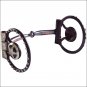 HILASON BROWN RING/ STAR LOGO SS SNAFFLE MOUTH MOUTH COPPER INLAY HORSE BIT