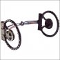 HILASON BROWN RING/ STAR LOGO SS SNAFFLE MOUTH MOUTH COPPER INLAY HORSE BIT