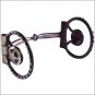 HILASON BROWN RING/ STAR LOGO SS SNAFFLE MOUTH MOUTH COPPER INLAY HORSE BIT