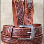 40x1 1/2" 3D TAN MENS WESTERN FASHION LEATHER BELT REMOVABLE BUCKLE W/ CONCHO
