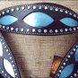 HILASON WESTERN HORSE HEADSTALL BREAST COLLAR BRIDLE W/ TURQUOISE LEATHER INLAY