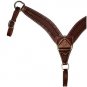 CIRCLE Y 2 3/4&acirc;�� LEATHER TACK MINI BASKETWEAVE TOOLED BREAST COLLAR HEAVY OIL