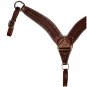 CIRCLE Y 2 3/4&acirc;�� LEATHER TACK MINI BASKETWEAVE TOOLED BREAST COLLAR HEAVY OIL