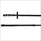 FULL HORZE CLASSIC QUALITY LEATHER REINS EASY GRIP BUCKLE ENDS PAIR BLACK