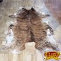 H150F HILASON HAIR ON LEATHER BRAZILIAN COWHIDE SKIN RUG CARPET EXOTIC TRI COLOR